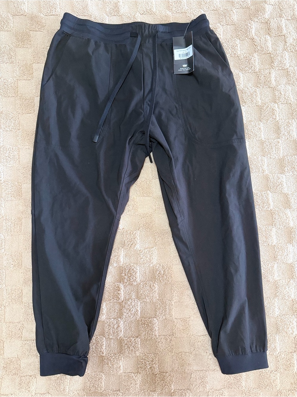 NWT Under 510 Pace Performance Jogger Men’s 32x25 Black Short Inseam